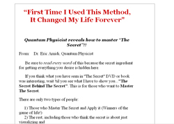 The Secret Behind The Secret