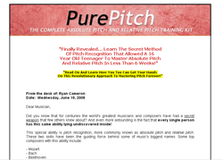 Pure Pitch Method