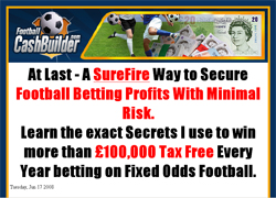 Guaranteed Football Profits - Football Cashbuilder