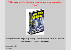 Learn While you Sleep