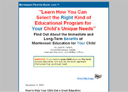 The Montessori Parents Guide