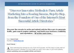Entrepreneur's Guide to Article Marketing