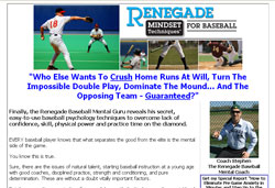 Renegade Mindset Techniques for Baseball