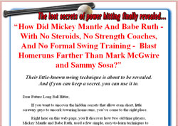 Power Home Run Secrets & How I Hit