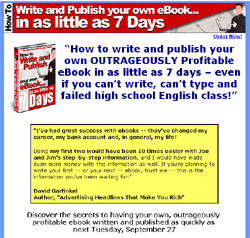 How To Write Your Own eBook In 7 Days!