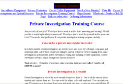 Private Investigation Training Program