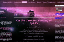 On The Care And Feeding Of Spirits