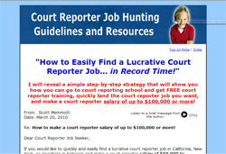 Court Reporter Job hunting Guidelines and Resoures