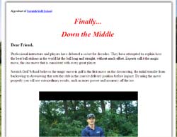 Finally Down The Middle