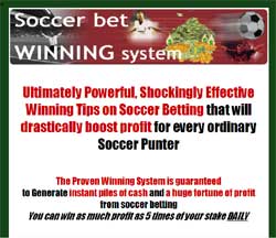 Soccer Bet Winning System