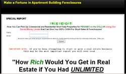 Commercial Foreclosure Real Estate Cash Flow System