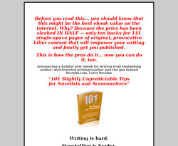 101 Slightly Unpredictable Tips for Novelists and Screenwriters