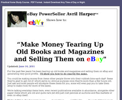 Make Money Tearing Up Old Books and Magazines and Selling Them on eBay