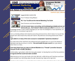 Internet Marketing Tax Guide