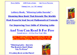 Winning Lotto - Secrets The Experts Don't Want You To Know