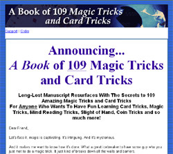 A Book of 109 Magic Tricks and Card Tricks