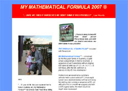 Place Betting on Horses with My Mathematical Formula 2007