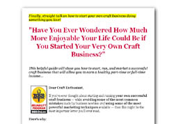 How to Start Your Own Craft Business