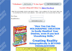 I Create Reality Beyond Visualization: How To Use  Holographic Creations To Manifest Your Desires