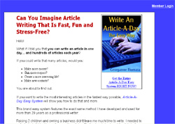 Write An Article-A-Day, The Easy Way