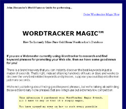 How To Instantly Mine Pure Gold From Wordtracker's Database