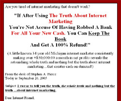 Under Oath - The Truth, The Whole Truth and Nothing But The Truth About Internet Marketing